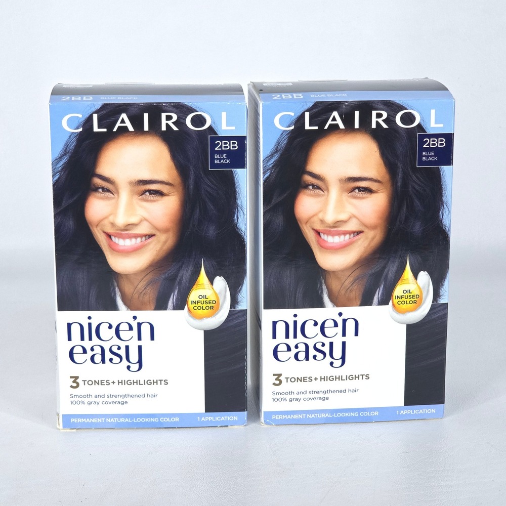 2 Clairol Nice'n Easy 2BB Permanent Hair Color Blend of Tones Oil Infused Sealed